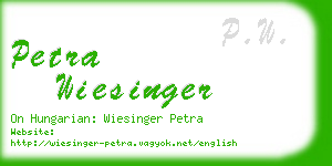 petra wiesinger business card